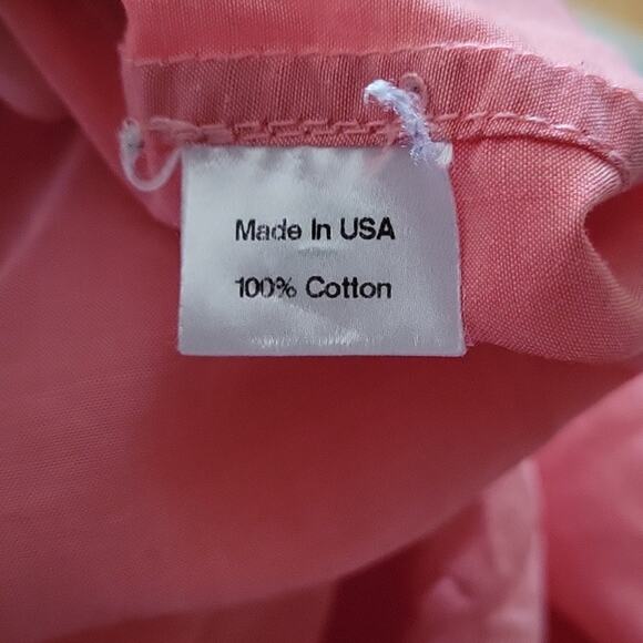 Raleigh Workshop Women's Coral Salmon Pink Button Down Shirt Top size Large - Picture 5 of 6